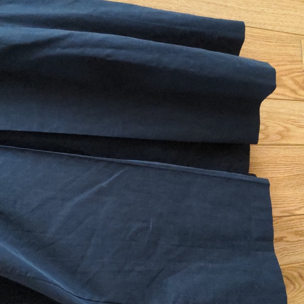 Eileen Fisher Linen Blend Open Front High Collar Coat in Midnight Blue Size M - Picture 5 of 9